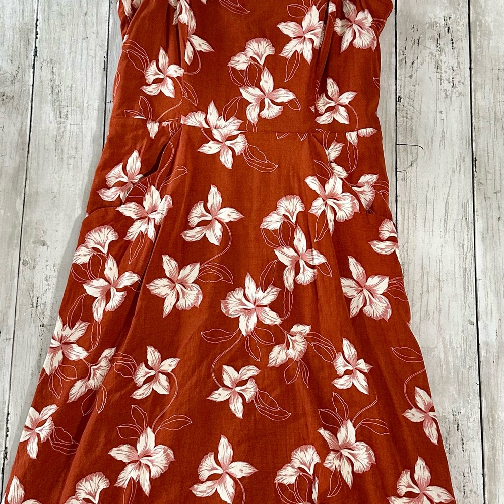 41 Hawthorn Orange Floral Midi Dress